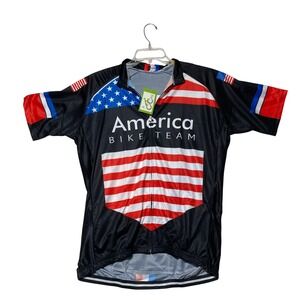 NWT Cycling America Bike Team USA Flag Full Zip Jersey Mens 4XL New